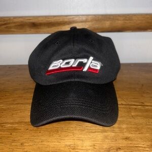 Men’s Borla Black Velcro Back Hat